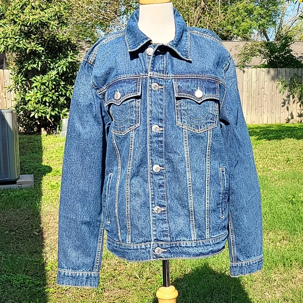 True Religion Jean Jacket Size XL Blue